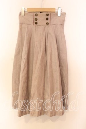 画像: axes femme POETIQUE / W釦ミディ丈スカート  ピンク O-25-12-13-079-AX-SK-IG-OS