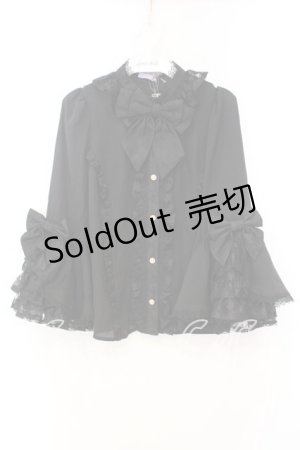 画像: axes femme kawaii / 姫袖7分丈ブラウス  クロ O-25-12-13-080-AX-BL-IG-OS