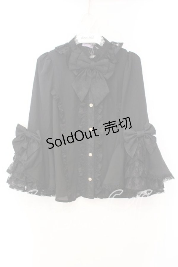 画像1: axes femme Kawaii / 姫袖7分丈ブラウス  クロ O-25-12-13-080-AX-BL-IG-OS (1)