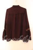 画像3: axes femme / ジャボ風フリルブラウス  ワイン O-25-12-13-083-AX-BL-IG-OS (3)