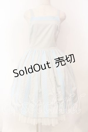 画像: Innocent World / 水玉リボンジャンパースカート  サックス O-25-12-13-003-IW-OP-IG-OS