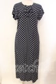 画像1: INGEBORG / ドットノースリーブワンピース  ネイビー O-25-12-13-018-LO-OP-IG-ZT523 (1)