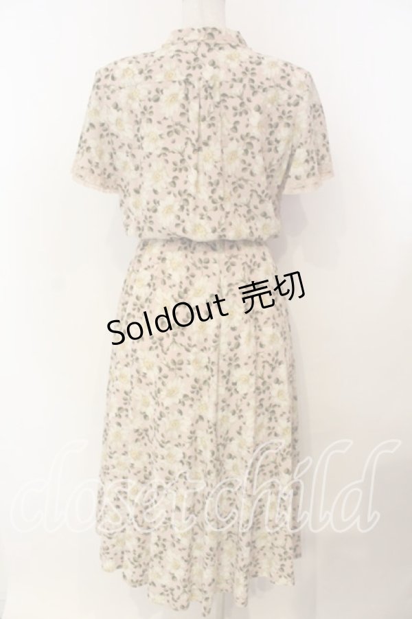 画像3: INGEBORG / スモック刺繍花がらワンピース  ピンク O-25-12-13-019-LO-OP-IG-ZT523 (3)