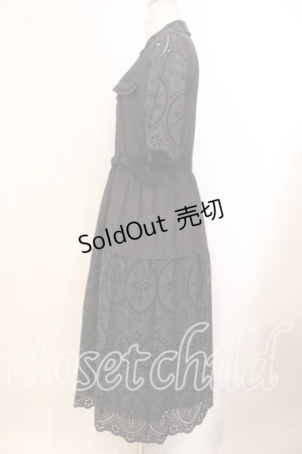 画像3: Jane Marple Dans Le Salon / Table cloth lace shirt dress ドレス Ｍ クロ O-25-12-13-020-JM-OP-IG-OS (3)