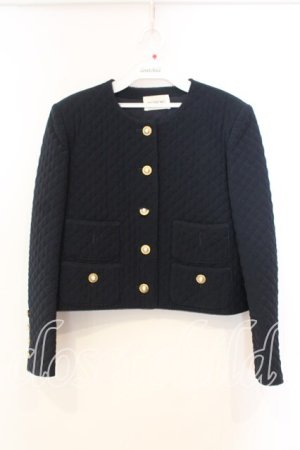 画像: INGEBORG / キルティングノーカーラージャケット  クロ O-25-12-13-025-LO-JA-IG-OS