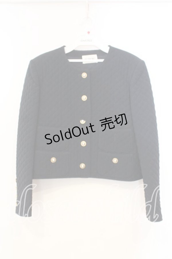 画像1: INGEBORG / キルティングノーカーラージャケット  クロ O-25-12-13-025-LO-JA-IG-ZT524 (1)