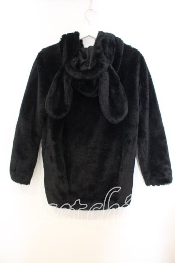 画像3: Ank Rouge / うさみみエコファーコート M クロ O-25-12-13-026-CA-CO-OW-ZY (3)