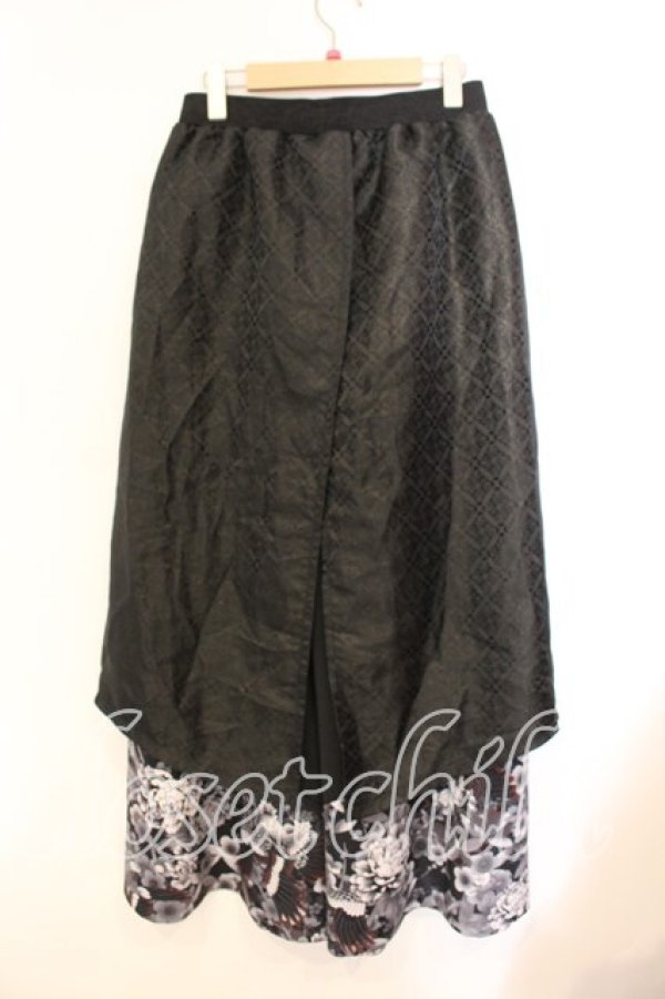 画像5: Qutie Frash / 和柄ワイドパンツ  ブラック O-25-12-15-038-QU-PA-OW-OS (5)