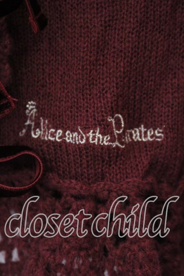 画像3: ALICE and the PIRATES / A/Pモヘアリボンボレロ  ワイン O-25-12-15-043-PA-TO-OW-OS (3)