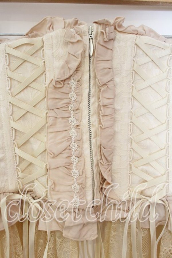 画像2: Sheglit / ジャガードレースコルセット M アイボリー O-25-12-15-044-EL-ZA-OW-OS (2)