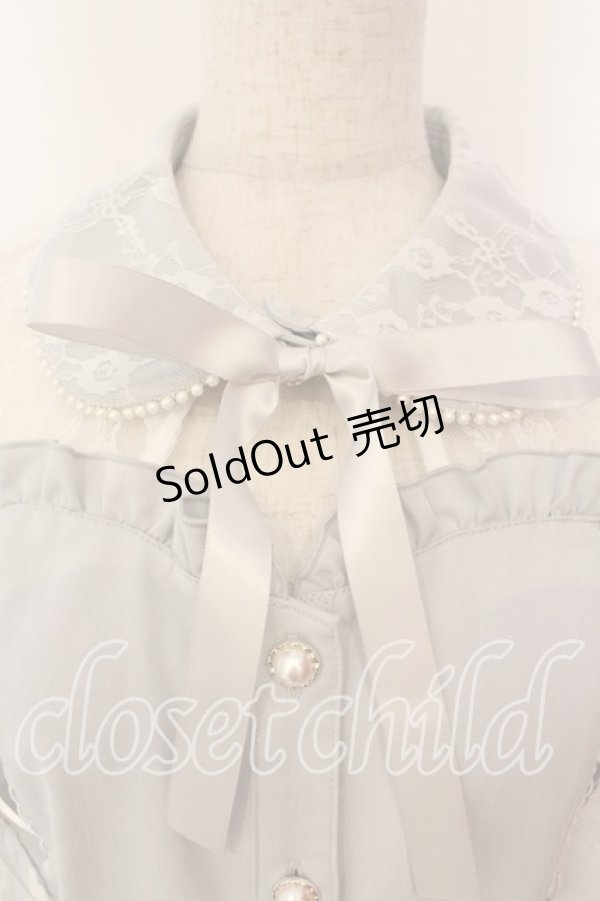 画像2: Secret Honey / ビスチェ切替長袖セットアップ  サックス O-25-12-15-051-CA-OP-OW-OS (2)