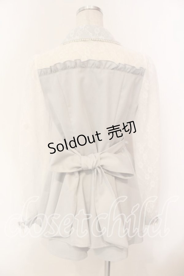 画像4: Secret Honey / ビスチェ切替長袖セットアップ  サックス O-25-12-15-051-CA-OP-OW-OS (4)