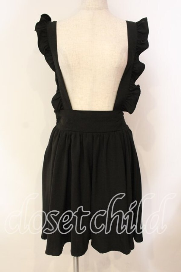 画像1: Ank Rouge / フリルサス付きスカート M クロ O-25-12-15-054-CA-SK-OW-OS (1)