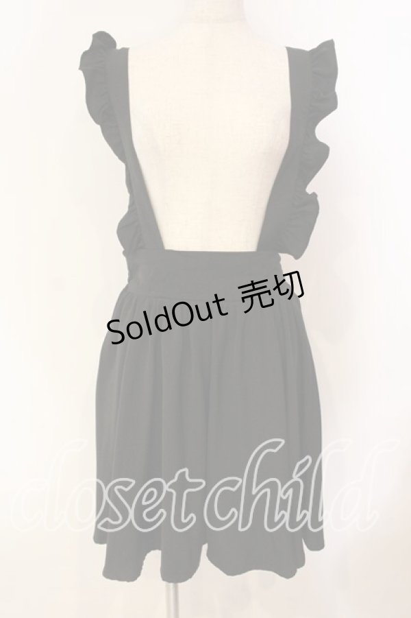 画像1: Ank Rouge / フリルサス付きスカート M クロ O-25-12-15-054-CA-SK-OW-ZT523 (1)