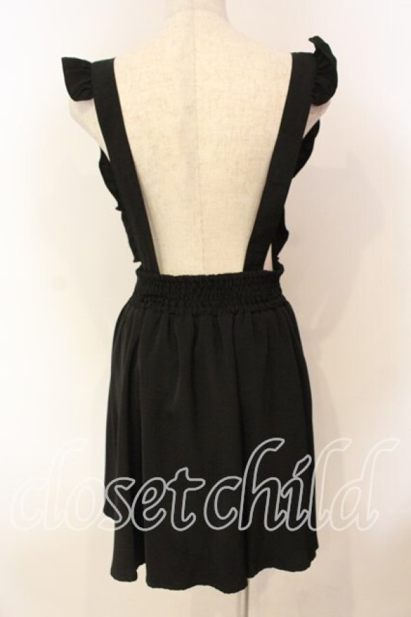 画像2: Ank Rouge / フリルサス付きスカート M クロ O-25-12-15-054-CA-SK-OW-OS (2)