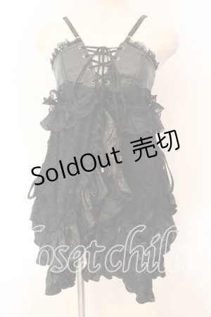 画像: Qutie Frash / クモメッシュベビードール  ブラック O-25-12-15-055-QU-OP-OW-OS