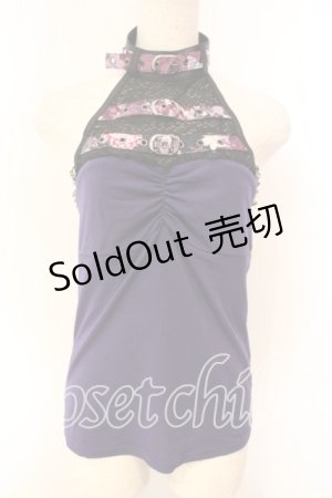 画像: Qutie Frash / ベルト付きホルターキャミ  パープル O-25-12-15-058-QU-TO-OW-OS