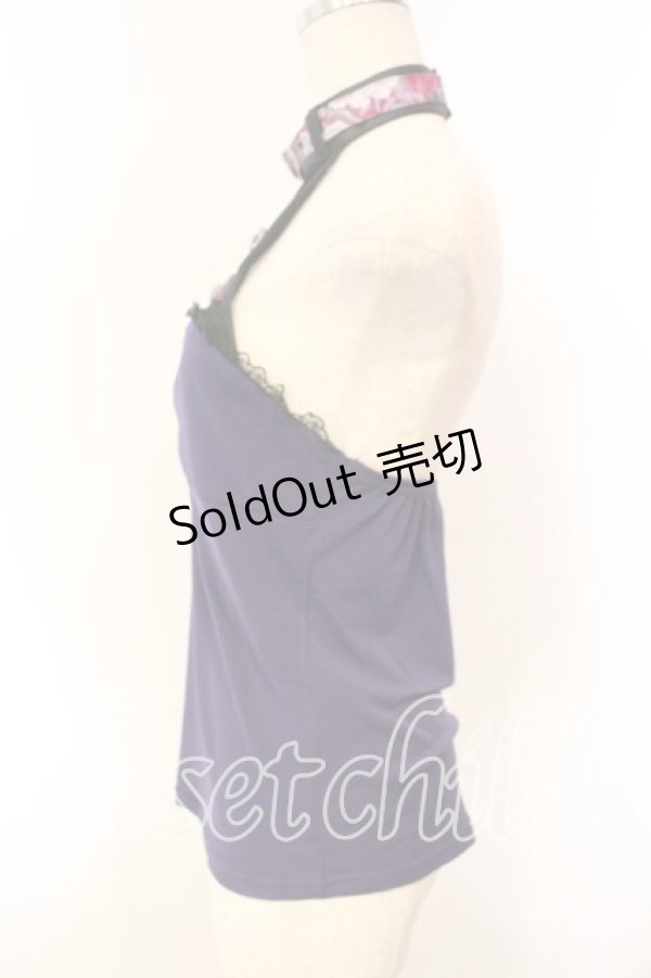 画像3: Qutie Frash / ベルト付きホルターキャミ  パープル O-25-12-15-058-QU-TO-OW-OS (3)