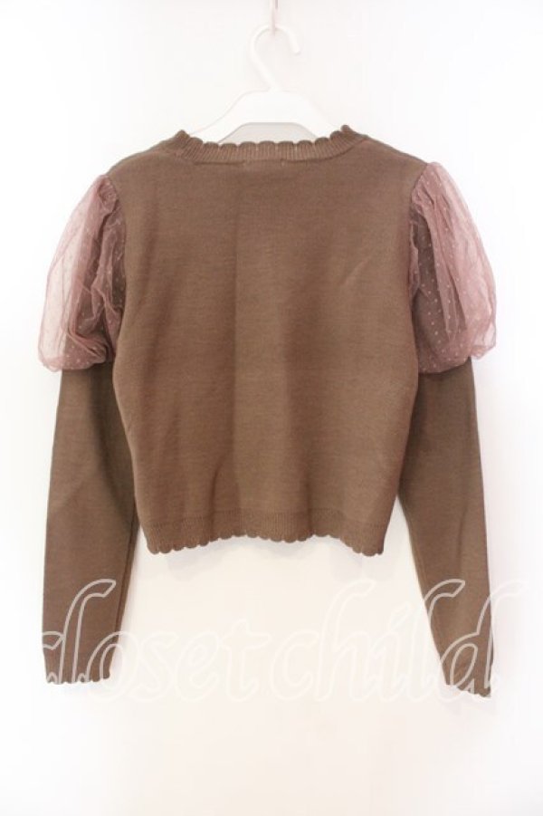 画像2: axes femme POETIQUE / クマジャカードニットプルオーバー  モカ O-25-12-15-008-AX-TO-IG-OS (2)