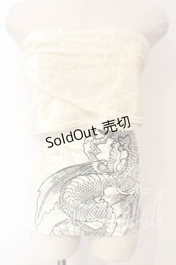 画像1: Qutie Frash / ベロアサラシトップス  ホワイト O-25-12-15-061-QU-TO-OW-ZT515 (1)