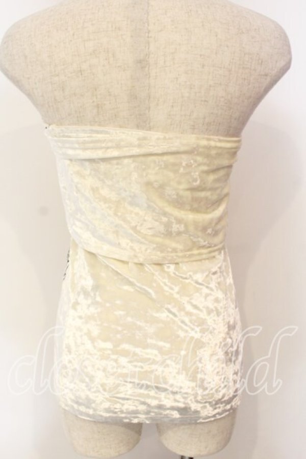 画像3: Qutie Frash / ベロアサラシトップス  ホワイト O-25-12-15-061-QU-TO-OW-OS (3)