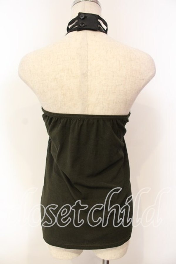 画像4: Qutie Frash / ドラゴンptクロスキャミ  カーキグリーン O-25-12-15-063-QU-TO-OW-OS (4)