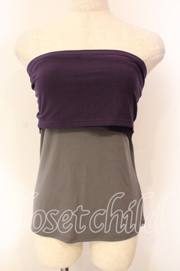 画像1: Qutie Frash / サラシトップス  パープル O-25-12-15-066-QU-TO-OW-OS (1)