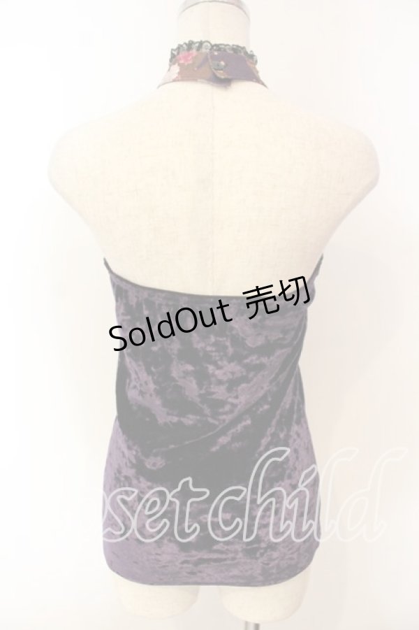 画像4: Qutie Frash / ベロアホルターキャミソール  パープル O-25-12-15-067-QU-TO-OW-OS (4)