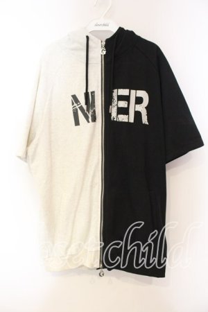 画像: NieR Clothing / TWO-TONE DOUBLE ZIP PARKA【GAOMARUイメージカラー】 パーカー  グレー×ブラック O-25-12-15-070-PU-TO-IG-OS