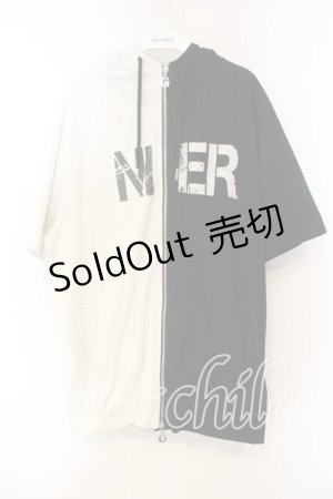 画像: NieR CLOTHING / TWO-TONE DOUBLE ZIP PARKA【GAOMARUイメージカラー】 パーカー  グレー×ブラック O-25-12-15-070-PU-TO-IG-ZT519