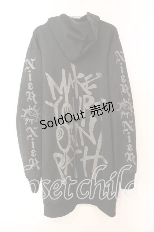 画像2: NieR Clothing / 【裏地防寒フリースZIP OUTER】 パーカー  ブラック O-25-12-15-071-PU-TO-IG-OS (2)