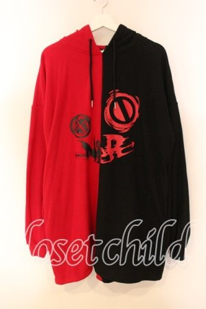 画像: NieR Clothing / 防寒TWO-TONEプルオーバー【RED×BLACK】  レッド×ブラック O-25-12-15-073-PU-TO-IG-OS