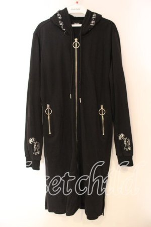 画像: NieR Clothing / ジップパーカーワンピース  ブラック O-25-12-15-078-PU-OP-IG-OS