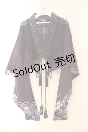 画像: Qutie Frash / 着物ショートカーディガン  パープル O-25-12-15-080-QU-TO-OW-OS