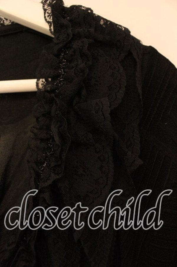 画像3: Qutie Frash / レースフリル着物カーデ  ブラック O-25-12-15-081-QU-TO-OW-OS (3)