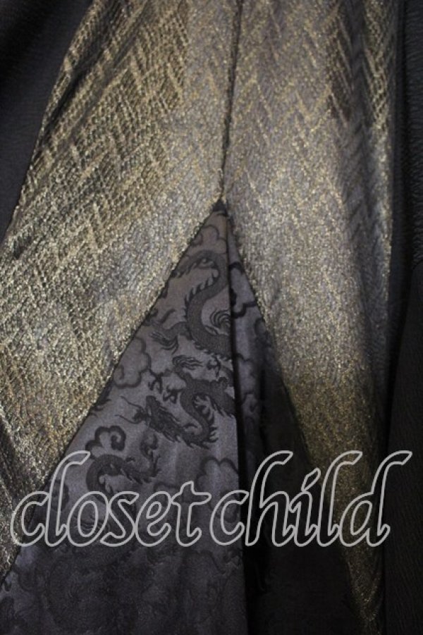 画像5: Qutie Frash / バックメッシュ着物カーディガン  ブラック O-25-12-15-083-QU-TO-OW-OS (5)