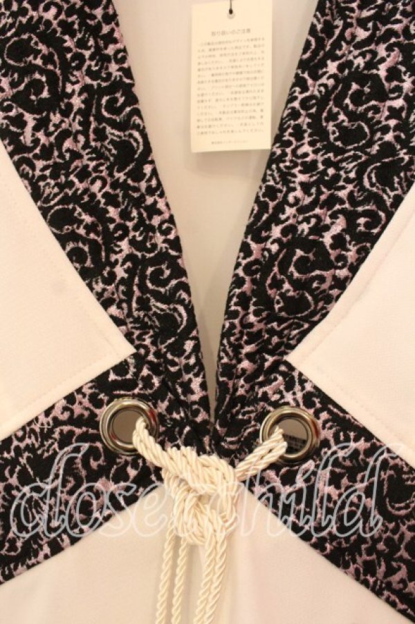 画像3: Qutie Frash / 抜き襟カーディガン  ホワイト×パープル O-25-12-15-084-QU-TO-OW-OS (3)