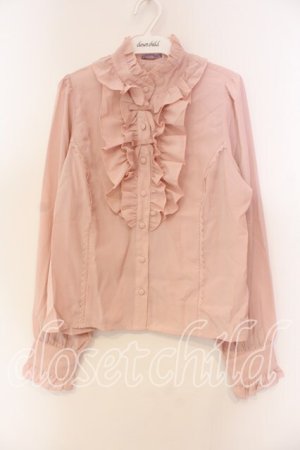 画像: axes femme kawaii / スタンドフリルブラウス  ピンク O-25-12-15-002-AX-BL-IG-OS