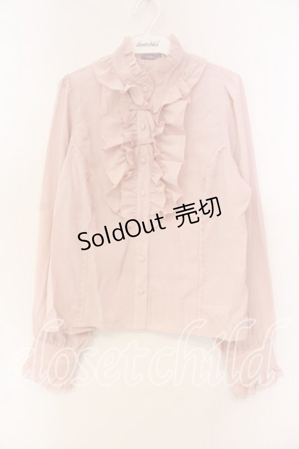 画像1: axes femme Kawaii / スタンドフリルブラウス  ピンク O-25-12-15-002-AX-BL-IG-OS (1)