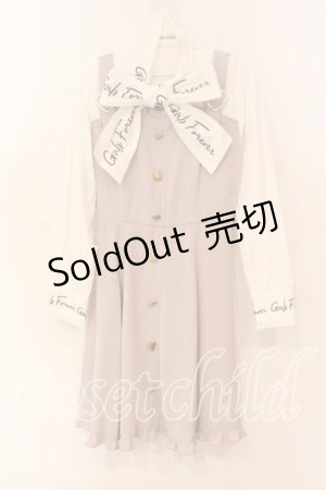 画像: LIZ LISA / ボウタイブラウスワンピース  ピンク O-25-12-15-015-LO-OP-OW-OS