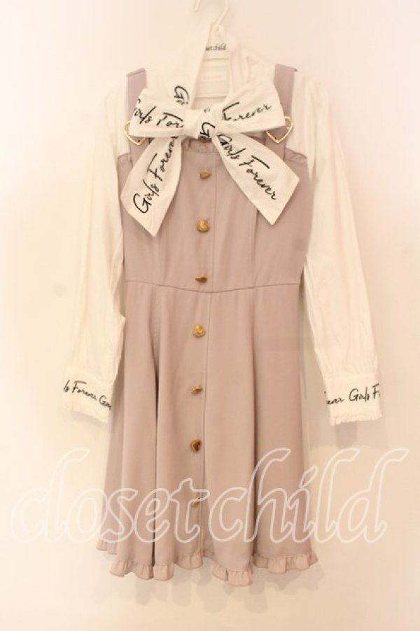 画像1: LIZ LISA / ボウタイブラウスワンピース  ピンク O-25-12-15-015-LO-OP-OW-OS (1)