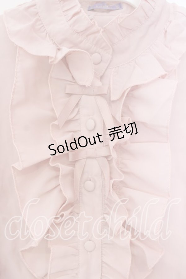 画像2: axes femme Kawaii / スタンドフリルブラウス  ピンク O-25-12-15-002-AX-BL-IG-OS (2)