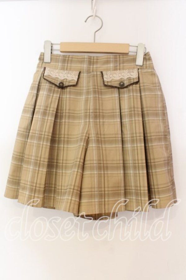 画像1: axes femme / チェックスカパン M ベージュ O-25-12-15-016-AX-SK-OW-OS (1)