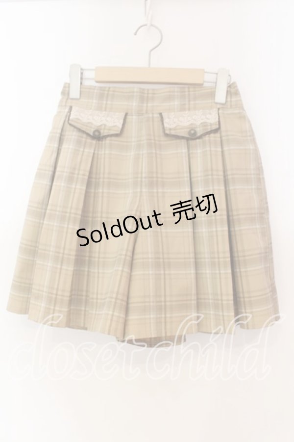 画像1: axes femme / チェックスカパン M ベージュ O-25-12-15-016-AX-SK-OW-ZT557 (1)