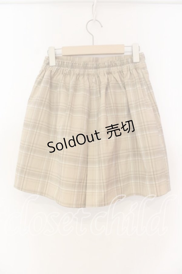 画像2: axes femme / チェックスカパン M ベージュ O-25-12-15-016-AX-SK-OW-ZT557 (2)