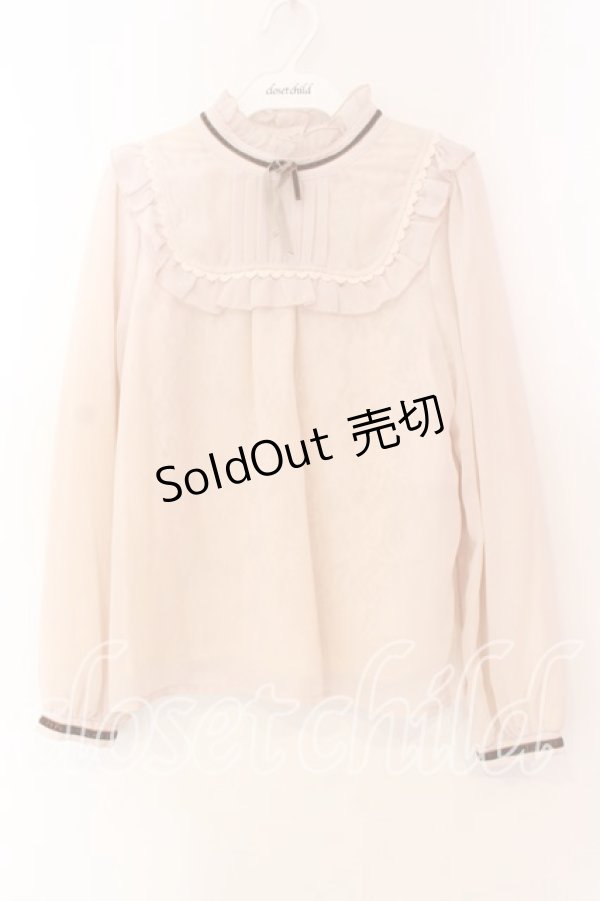 画像1: axes femme POETIQUE / 内レースブラウス M アイボリー O-25-12-15-021-AX-BL-OW-OS (1)