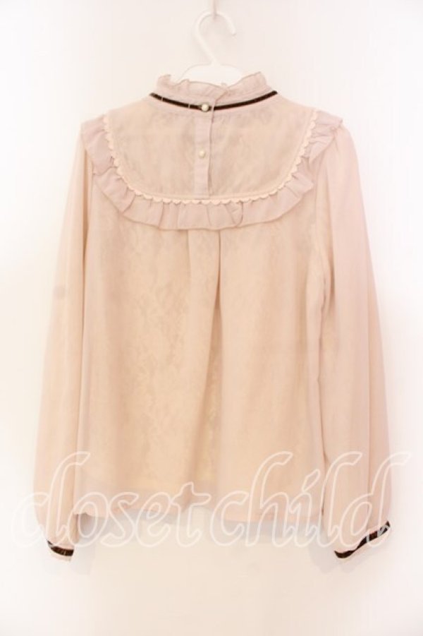 画像2: axes femme POETIQUE / 内レースブラウス M アイボリー O-25-12-15-021-AX-BL-OW-OS (2)