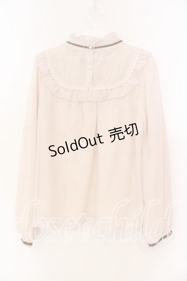 画像2: axes femme POETIQUE / 内レースブラウス M アイボリー O-25-12-15-021-AX-BL-OW-OS (2)