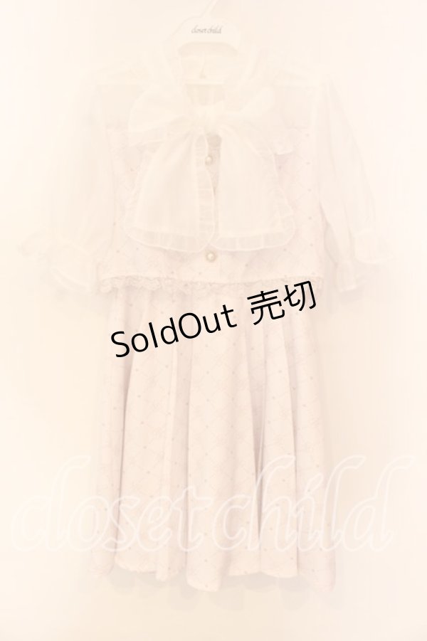 画像1: Rojita / BIGリボンRJモノグラムワンピース F ピンク O-25-12-15-023-LO-OP-OW-OS (1)