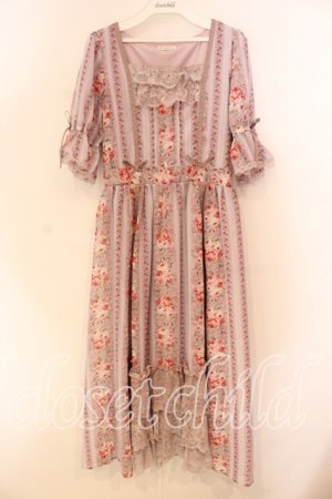 画像: axes femme / カントリーローズワンピース  ラベンダー×ピンク O-25-12-15-003-AX-OP-IG-OS